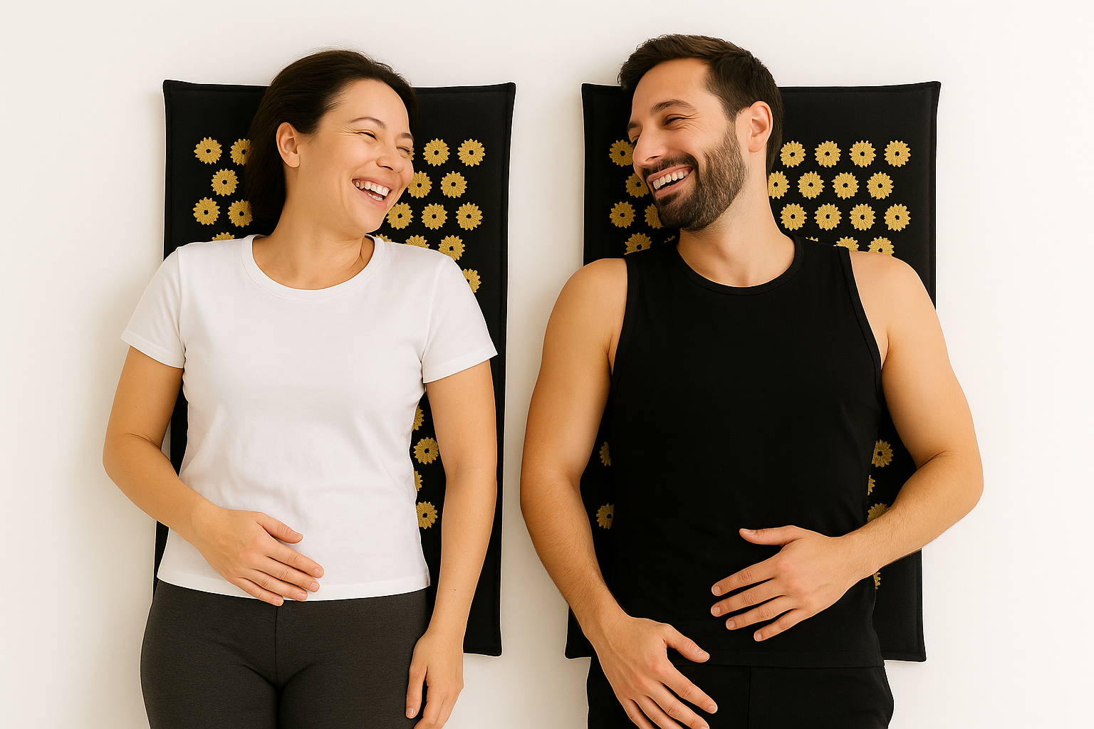 Tapis d'acupression V1 - Noir & Doré